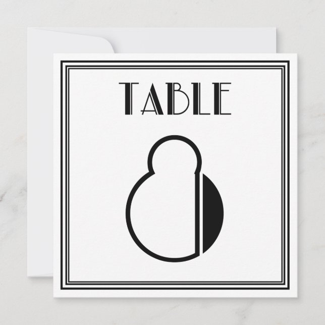 Art Deco Table Number 8 (Front)