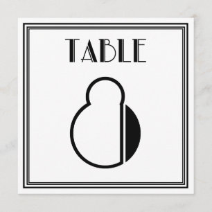 Art Deco Table Number 8