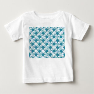 Art Deco Teal Fans Baby T-Shirt