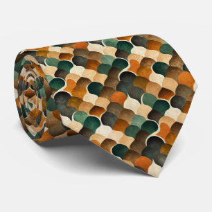 Art Deco Teal & Gold Geometric Pattern (5) Tie