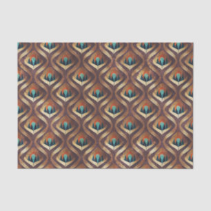 Art Deco Teal & Gold Geometric Pattern (8) Tissue Paper