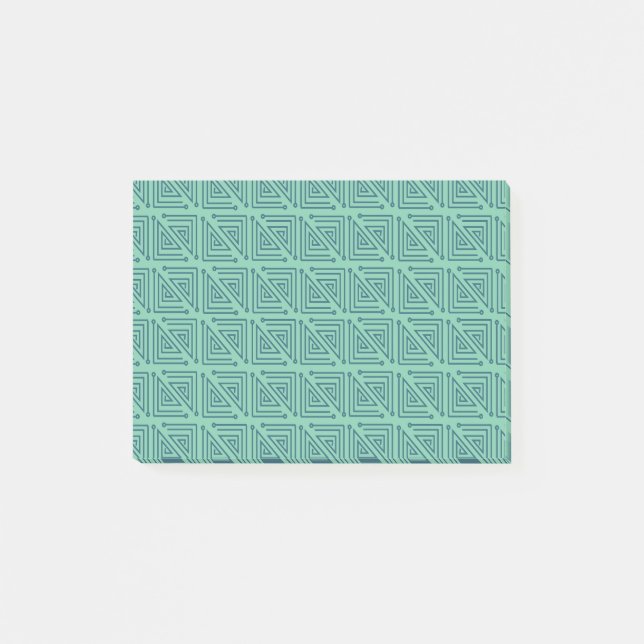 Art Deco Teal Mazes Post-it Notes (Front)