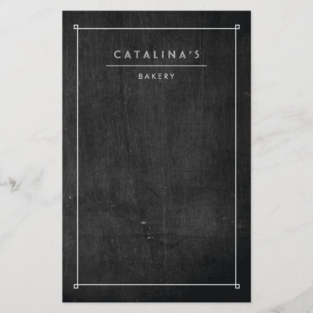 Art Deco Text on Black Wood Flyer (Front)