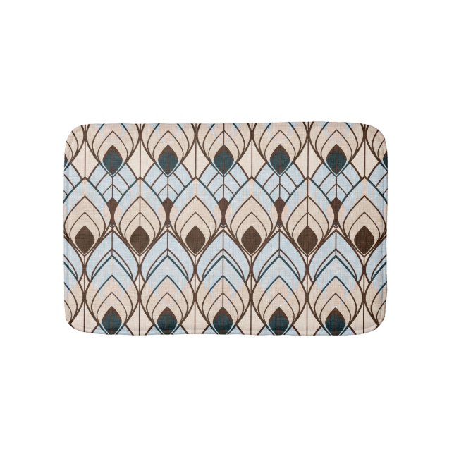 Art Deco: Textured Seamless Ornament. Bath Mat (Front)