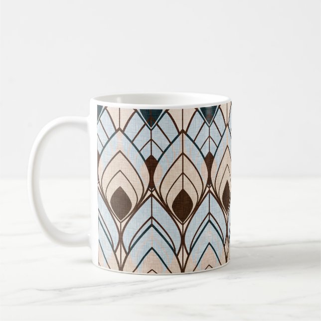 Art Deco: Textured Seamless Ornament. Coffee Mug (Left)