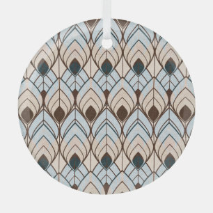 Art Deco: Textured Seamless Ornament. Glass Tree Decoration