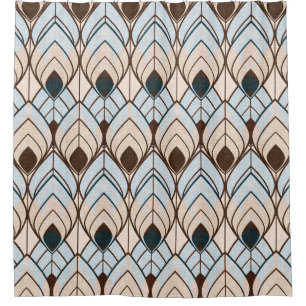 Art Deco: Textured Seamless Ornament. Shower Curtain