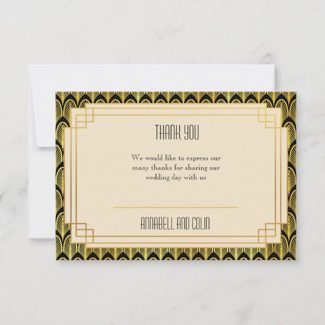 Art deco thank you card (Front)