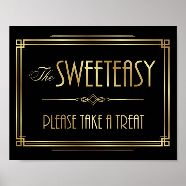 Art Deco THE SWEETEASY Sign Print (Front)