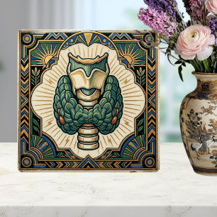 Art Deco thyroid biology medical vintage Ceramic Tile