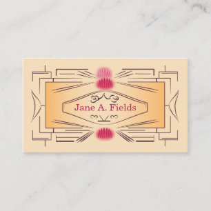 Art Deco Ticket Business Card by Elaine Leon
