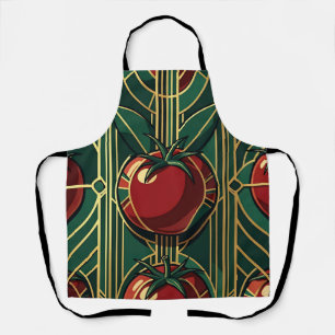 Art Deco Tomato Pattern Apron