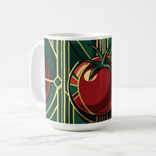 Art Deco Tomato Pattern Coffee Mug