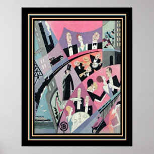 Art Deco Travel/Entertainment Print 16x20