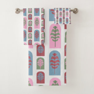 Art Deco Trees Bath Towel Set
