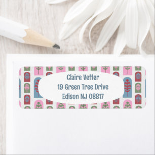 Art Deco Trees  Return Address Label