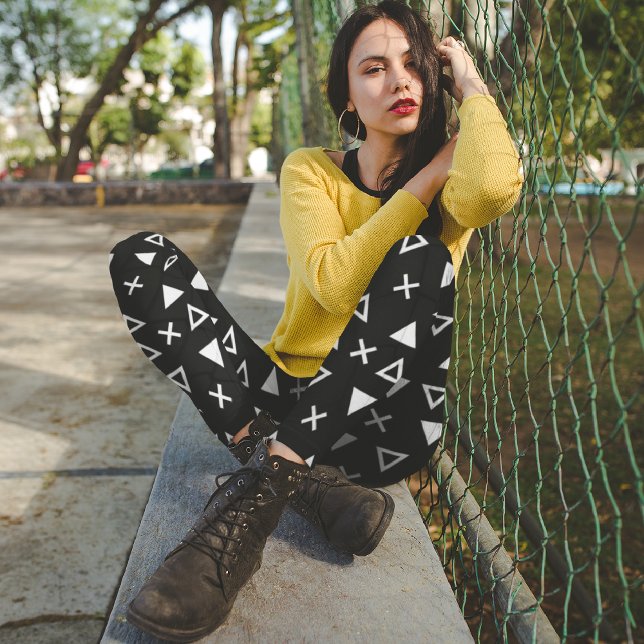 Art Deco Triangle  Capri Leggings (Creator Uploaded)