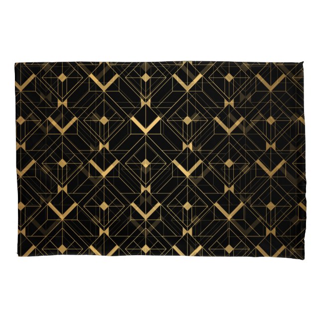 Art Deco Triangle: Luxury Pattern. Pillowcase (Front)