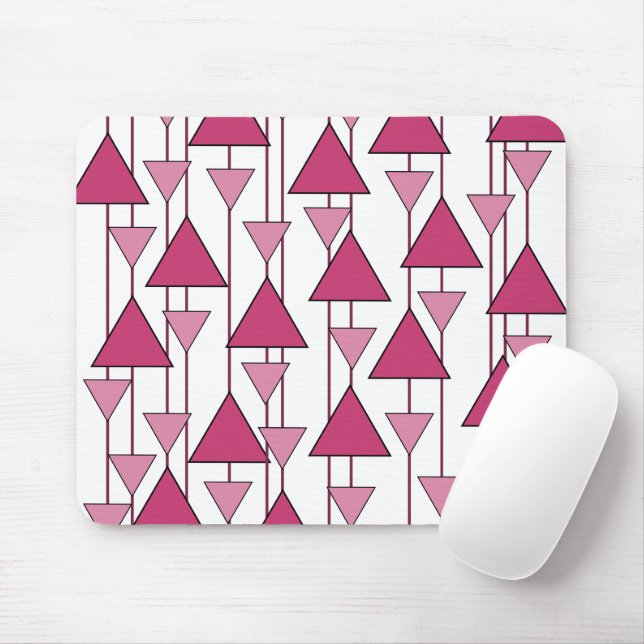 Art Deco Triangles Mouse Pad (With Mouse)