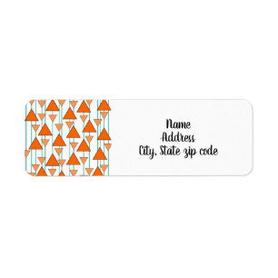 Art Deco Triangles Return Address Label