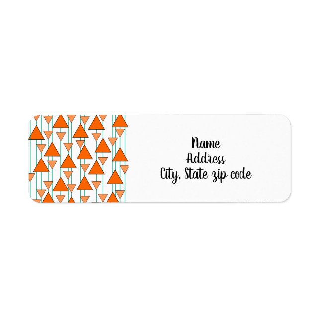 Art Deco Triangles  Return Address Label (Front)