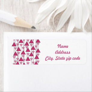 Art Deco Triangles Return Address Label