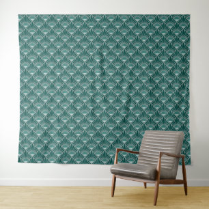 Art Deco Turquoise Pattern Tapestry