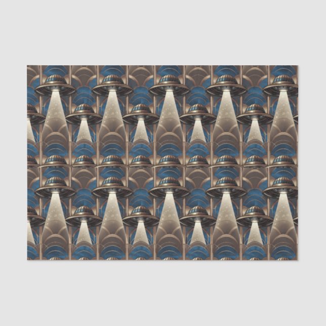 Art Deco UFO Tissue Paper (Front)
