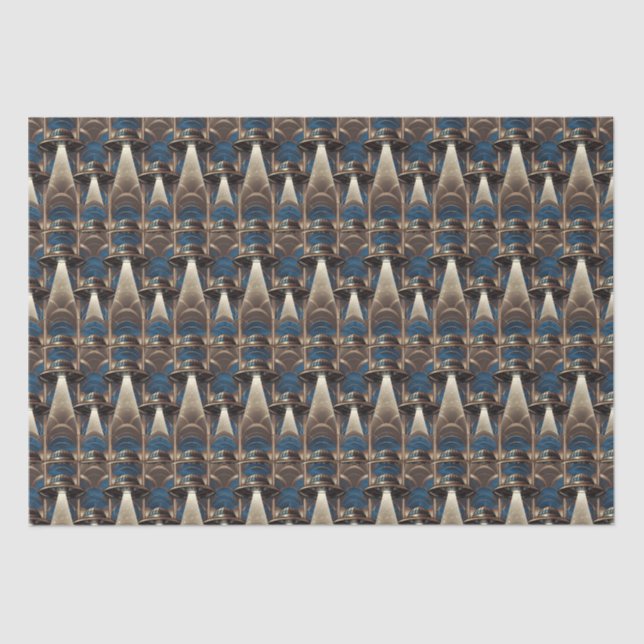 Art Deco UFO Tissue Paper (Front)