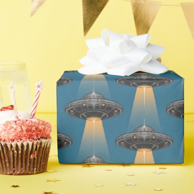 Art Deco UFO Wrapping Paper (Birthday Party)