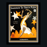 Art Deco "Underneath the Harlem Moon" Poster<br><div class="desc">1932, Art Deco sheet music cover for "Underneath the Harlem Moon"</div>