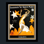 Art Deco "Underneath the Harlem Moon" Poster<br><div class="desc">1932,  Art Deco sheet music cover for "Underneath the Harlem Moon"</div>