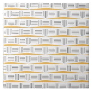 Art Deco Urban Sunrise Ceramic Tile