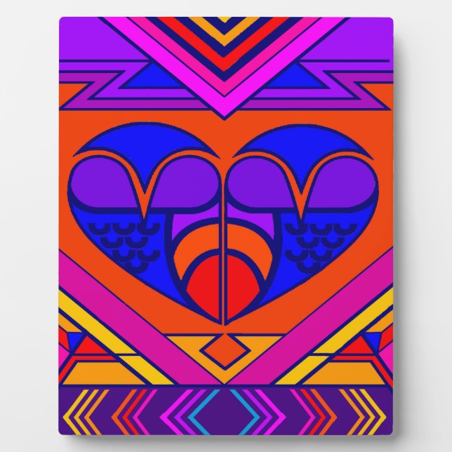 Art Deco Valentine Heart Plaque (Front)