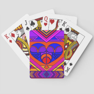 Art Deco Valentine Heart Playing Cards