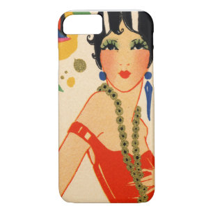 Art Deco Vamp, 1920s Flapper iPhone 8/7 Case