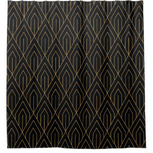 Art Deco: vintage geometric wallpaper. Shower Curtain