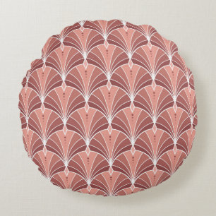 Art Deco: Vintage Minimalistic Luxury Round Cushion