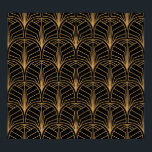 Art Deco, vintage minimalistic pattern. Poster<br><div class="desc">Seamless Art Deco Pattern. Vintage minimalistic background. Abstract Luxury Illustration. Step into African style with this decorative pattern on a black background. Chic and cultural! Art Deco Luxury: Vintage minimalistic background. flower, background, pattern, abstract, illustration, texture, decor, fashion, nature, vintage, gold, floral, autumn, retro, line, seamless, wave, leaves, geometric, asian...</div>