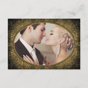 Art Deco Vintage Photo Wedding Thank You Cards