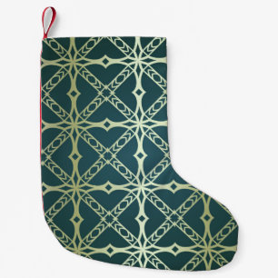 Art-deco vintage seamless geometric pattern. Vinta Small Christmas Stocking