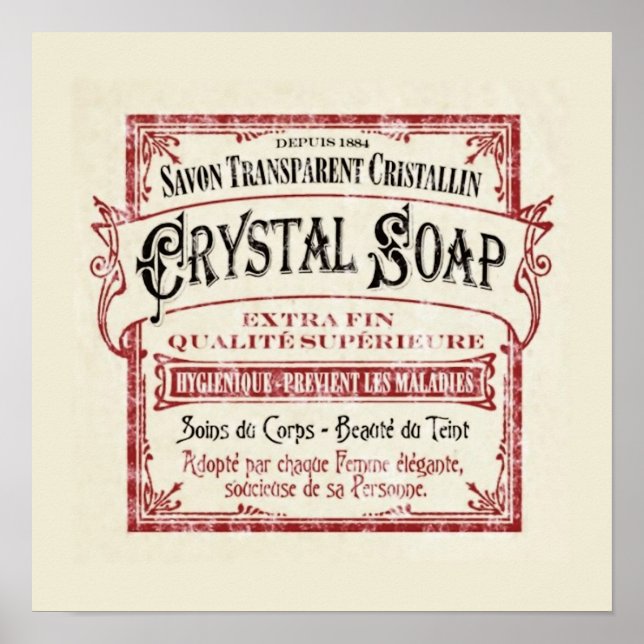 Art Deco Vintage Soap Poster (Front)