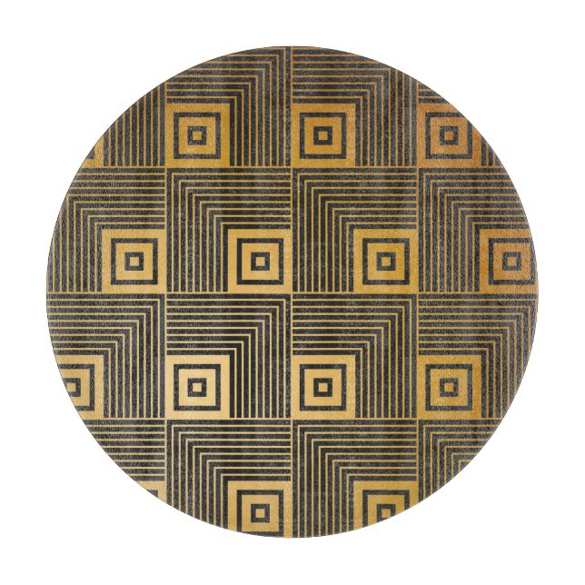 Art Deco Vintage Wallpaper Pattern Cutting Board (Front)
