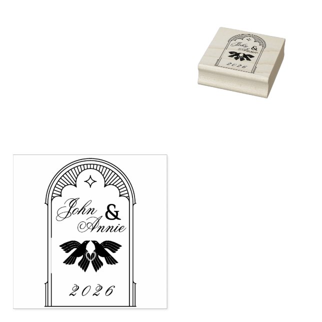 Art Deco Vintage Wedding Brand Stamp (Stamped)