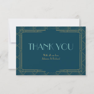 Art Deco Vintage Wedding Thank You