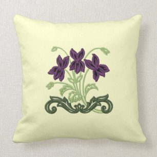 Art Deco Violets Cushion