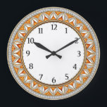 Art Deco Wall Large Clock<br><div class="desc">Great clock design. You will love it like others. Be free to use this design for other product you like or to customize and add your text. Follow me for more. Thank you. Have a nice day.</div>