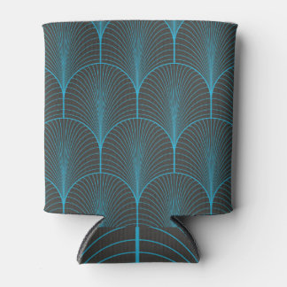 Art deco wallpaper: black and blue pattern can cooler