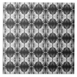 Art Deco wallpaper pattern - black and white Tile