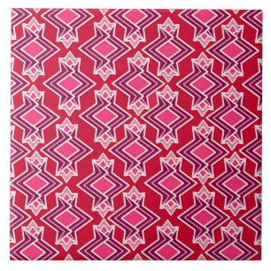 Art Deco Wallpaper Pattern, Burgundy Wine Tile